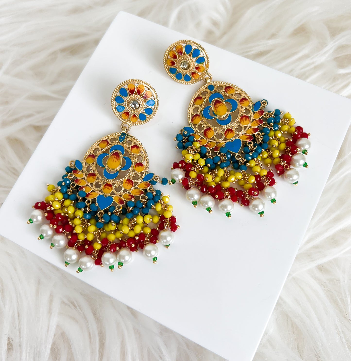 Meenakari earrings