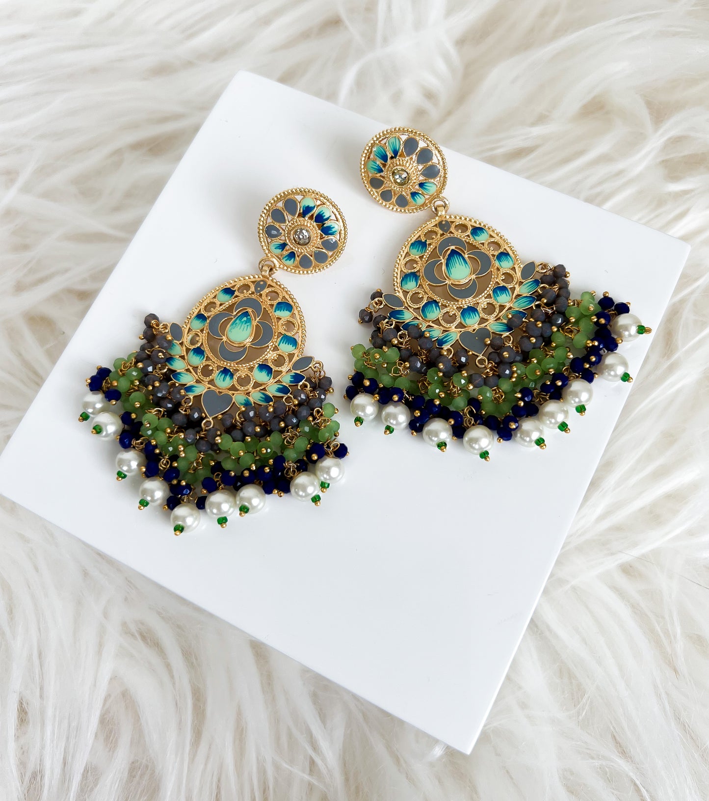 Meenakari earrings