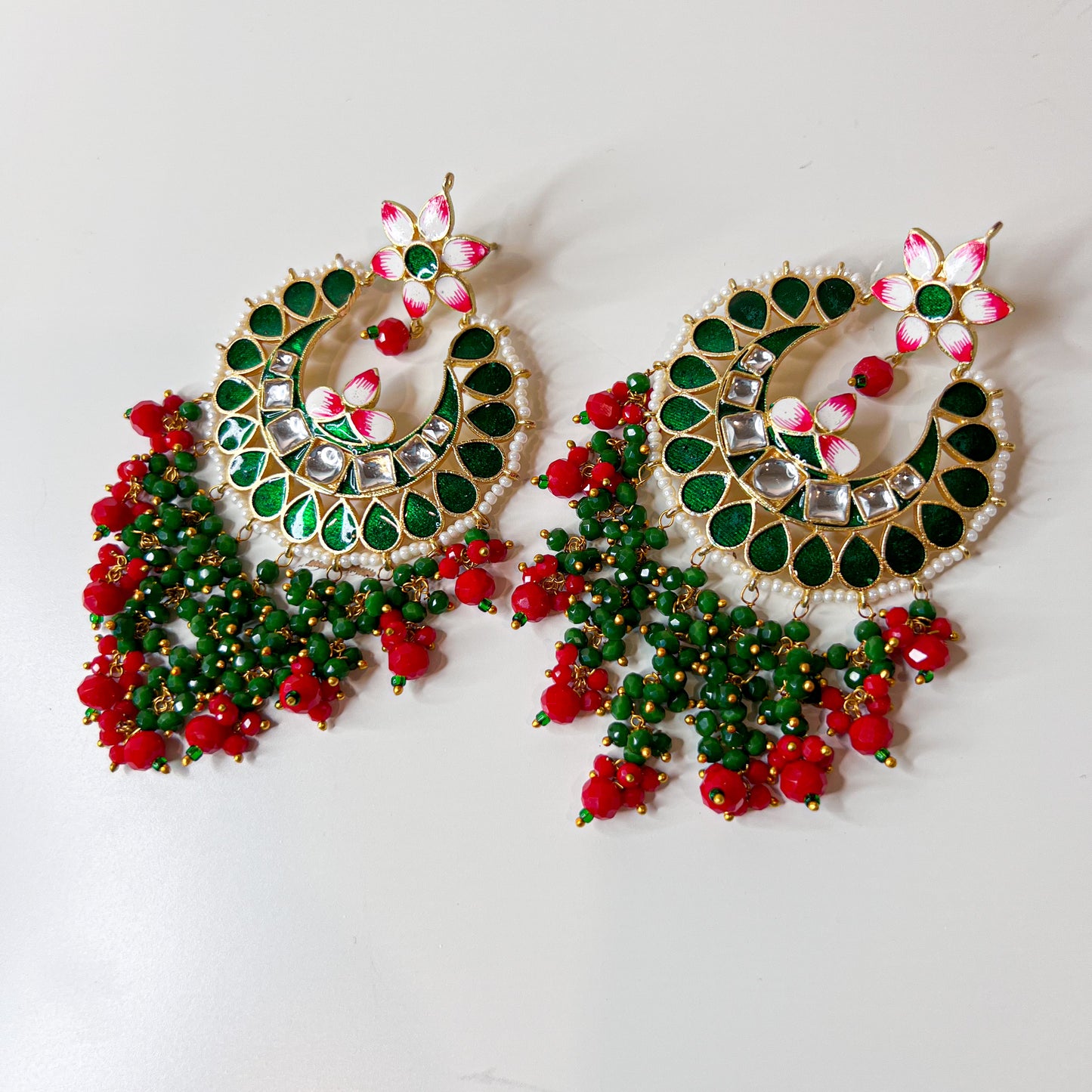 Meenakari earrings