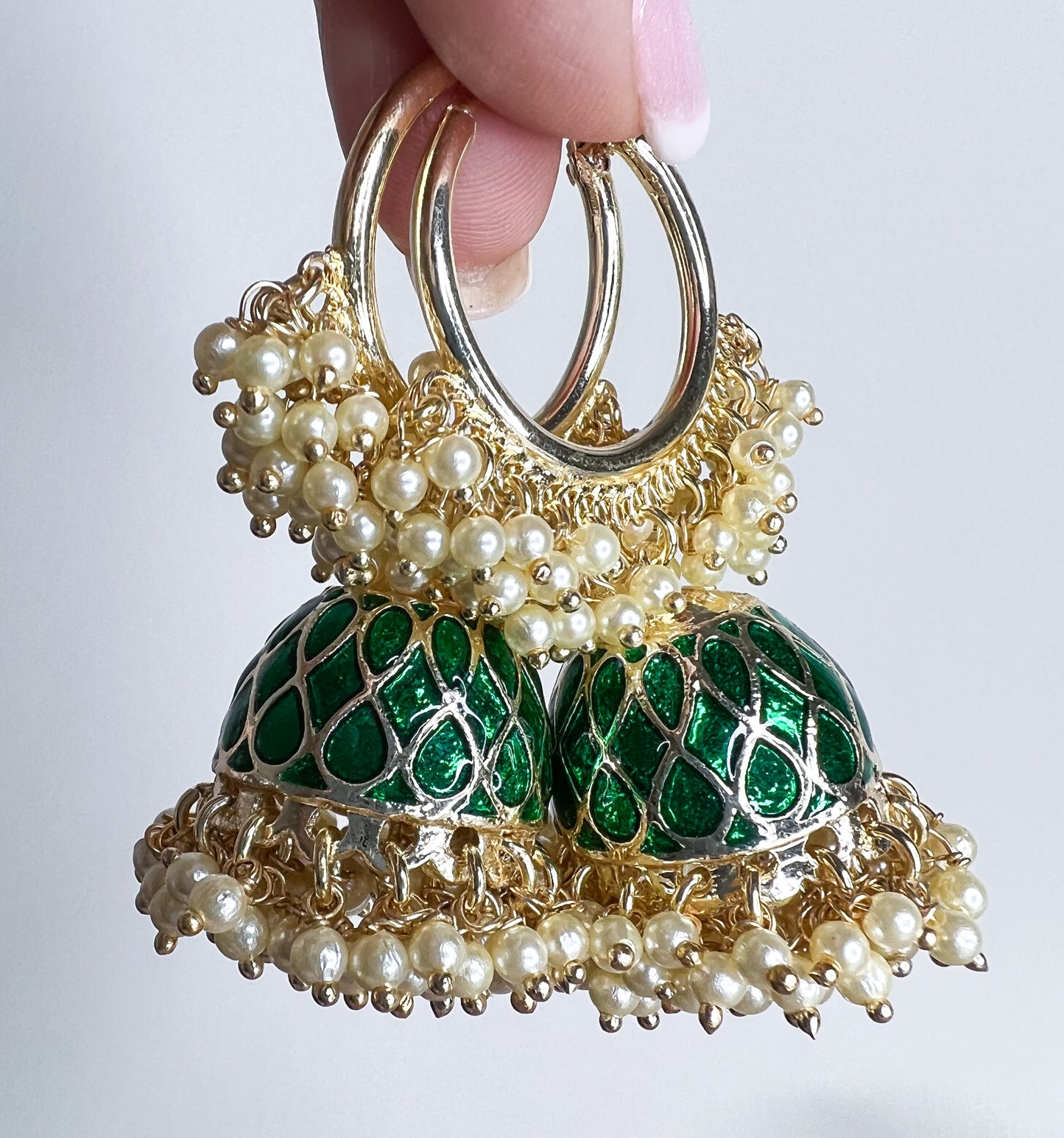 MEENAKARI HOOP JHUMKE