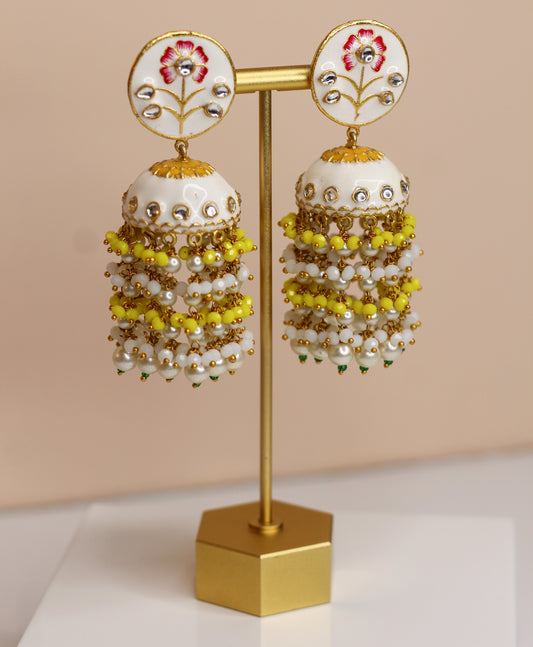 MEENAKARI BEADED JHUMKE