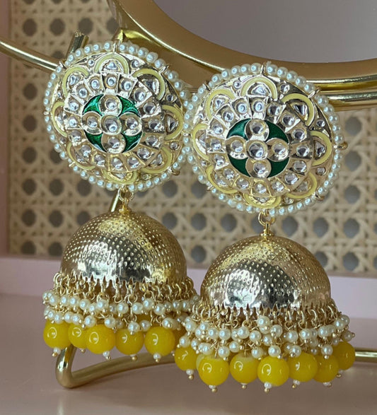 MEENAKARI OVERSIZED JHUMKE