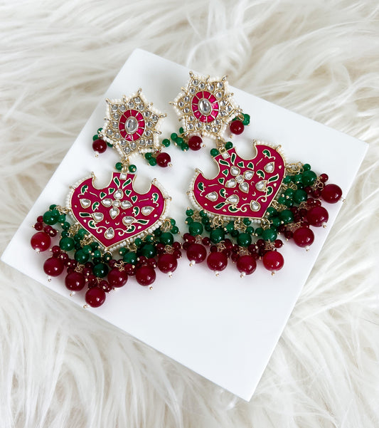 Meenakari earrings