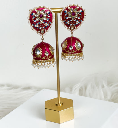 Meenakari earrings